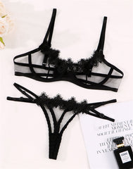 Mesh Lace Trim 2-Piece Set Free From Label