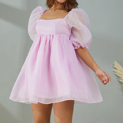 Puff Sleeve Tulle Mini Dress Free From Label