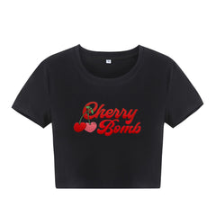 Cherry Graphic Print Tee Cherry Graphic Tee