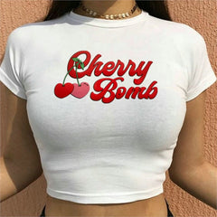 Cherry Graphic Print Tee Free From Label