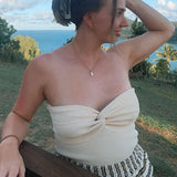 Knit Twisted Tube Top