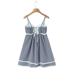 Gingham Strap Bustier Baby Doll Mini Dress Free From Label