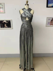 Silver Bandage Maxi Dress Free From Label