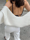 Knit Sweater Cropped Sleeve