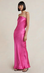 Satin Tube Maxi Dress - Free From Label