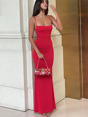 Strappy Backless Bodycon Maxi Dress Free From Label