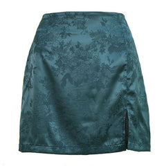 Satin Split Mini Skirt Free From Label