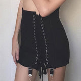Lace Tie Up Bodycon Skirt