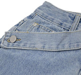 Straight Leg Denim With Double Button