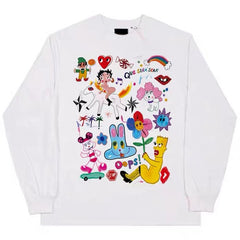 Drawn Graphics Sweatshirt Free From Label