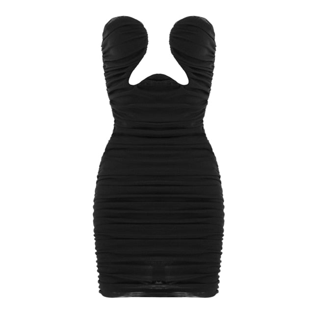 Strapless Black Bodycon Dress