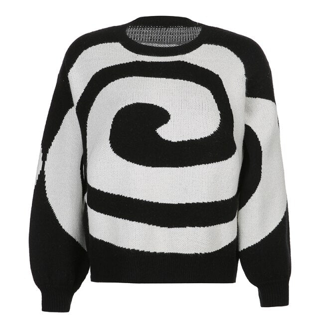 Swirly Print Sweater
